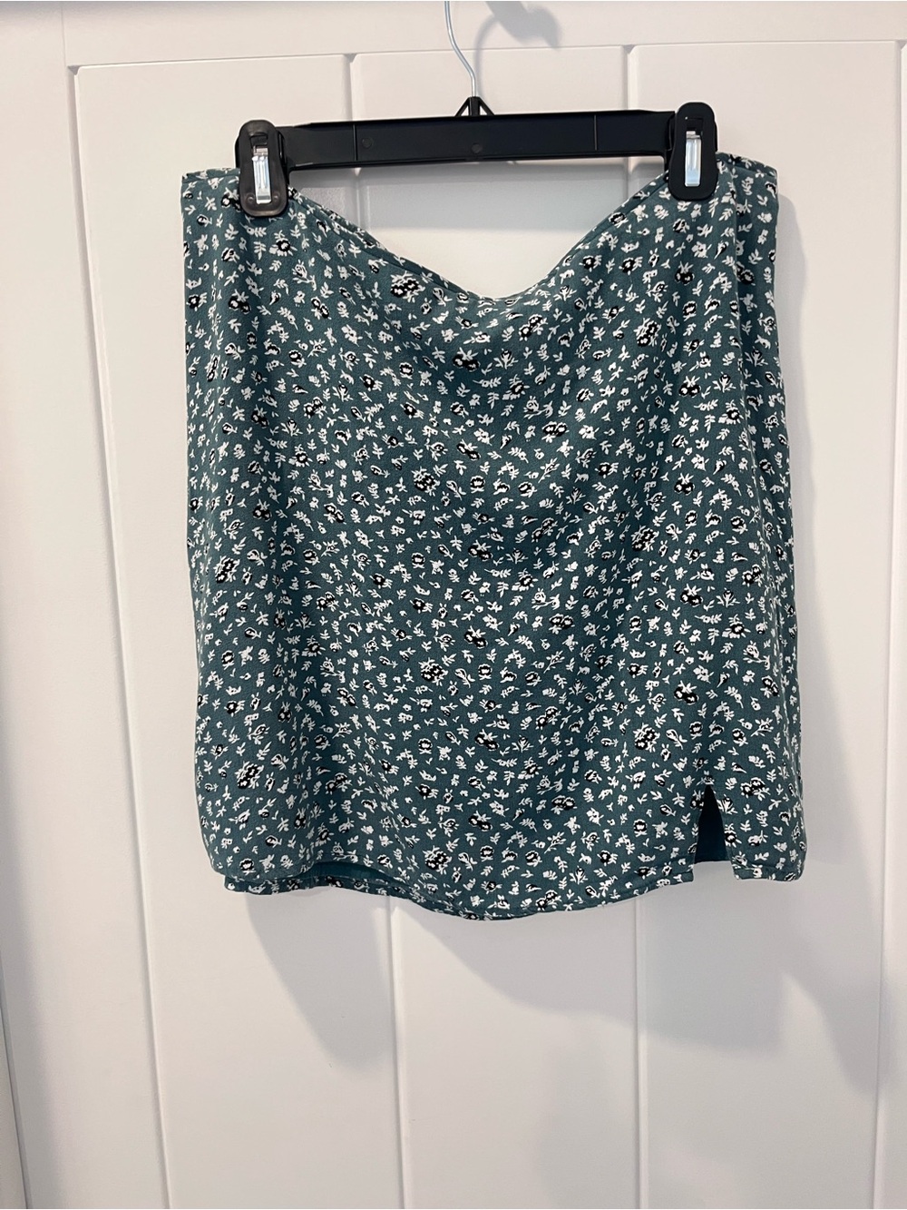 Abercrombie & Fitch Teal Floral Print Skirt